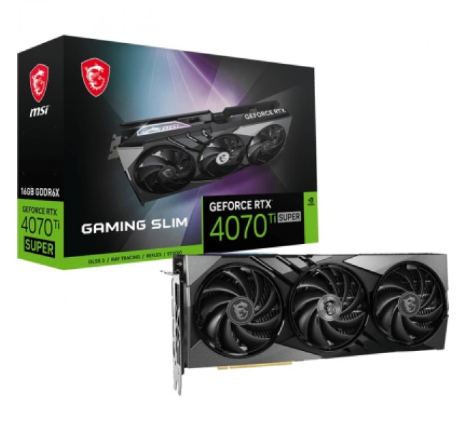 MSI Відеокарта MSI GeForce RTX4070Ti SUPER 16Gb GAMING SLIM (RTX 4070 Ti SUPER 16G GAMING SLIM)