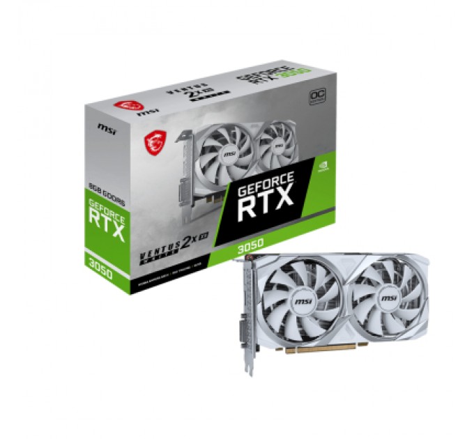 MSI Відеокарта MSI GeForce RTX3050 8Gb VENTUS 2X XS WHITE OC (RTX 3050 VENTUS 2X XS WHITE 8G OC)
