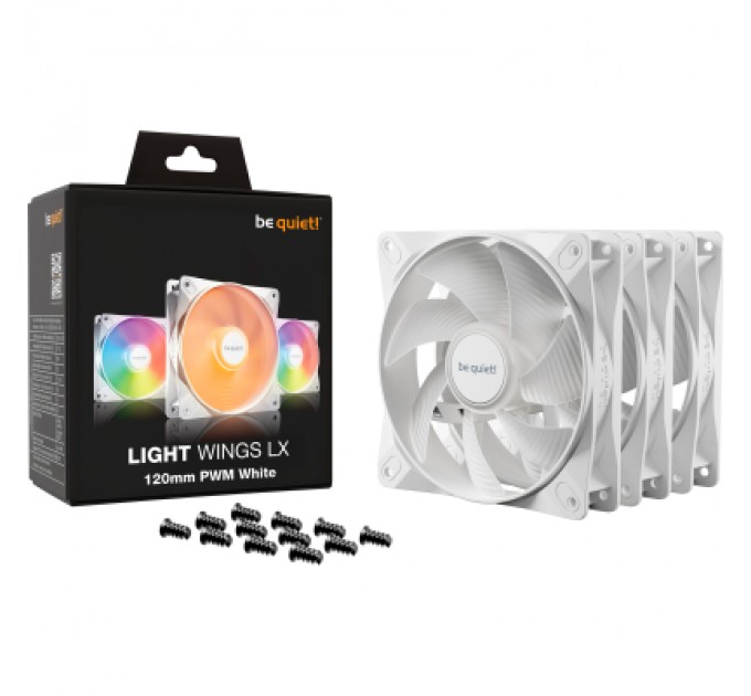 Be quiet! Кулер до корпусу Be quiet! LIGHT WINGS LX 120mm PWM білий в комп (BL122)
