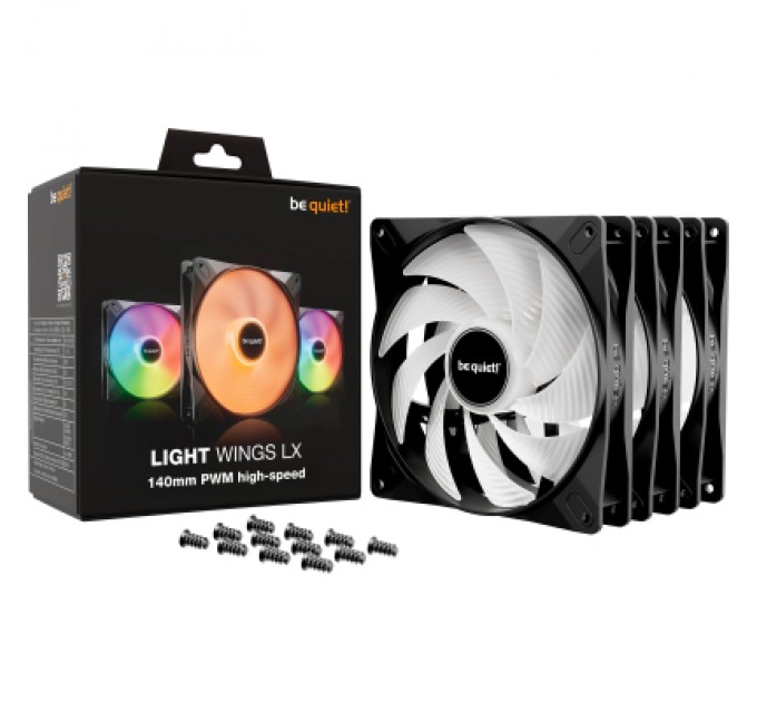 Be quiet! Кулер до корпусу Be quiet! LIGHT WINGS LX 140mm PWM high-speed в комп (BL130)