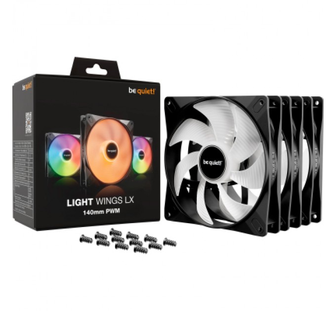 Be quiet! Кулер до корпусу Be quiet! LIGHT WINGS LX 140mm PWM в комплекті 3 (BL127)