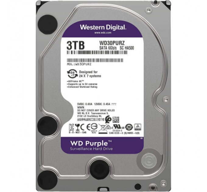 WESTERN DIGITAL Жорсткий диск 3.5" 3TB WD (WD33PURZ)