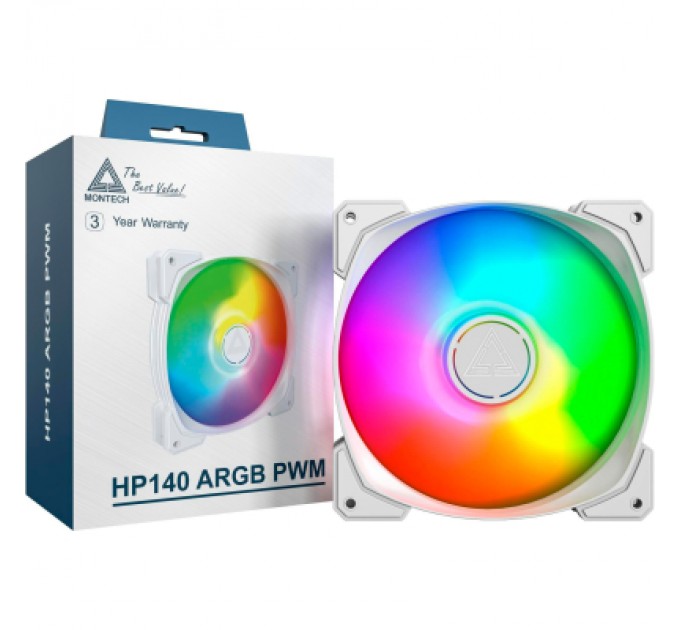 MONTECH Кулер до корпусу MONTECH HP140 PWM WHITE