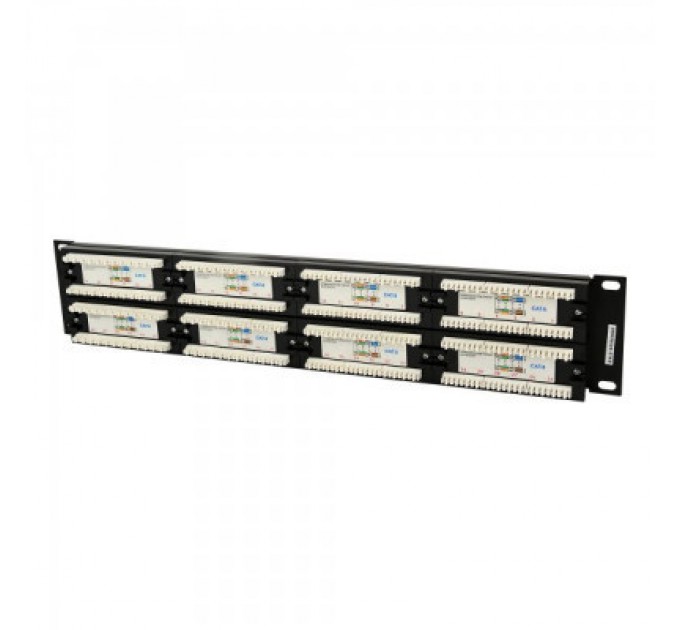 Cablexpert Патч-панель 19" 48xRJ-45 UTP cat.6, 2U, тип 110 Cablexpert (NPP-C648CM-001)