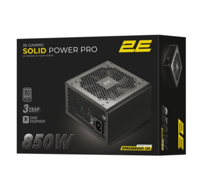 2E Блок живлення 2E 850W GAMING Solid Power Pro (2E-SP850BRSMII-120)