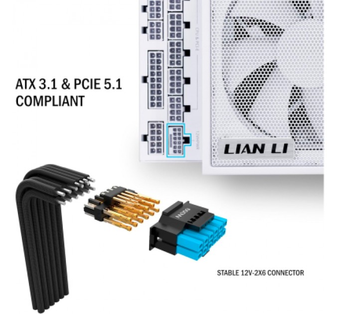 Lian Li Блок живлення Lian Li 1300W EDGE1300 White (G9P.EG1300.WE00.EU)