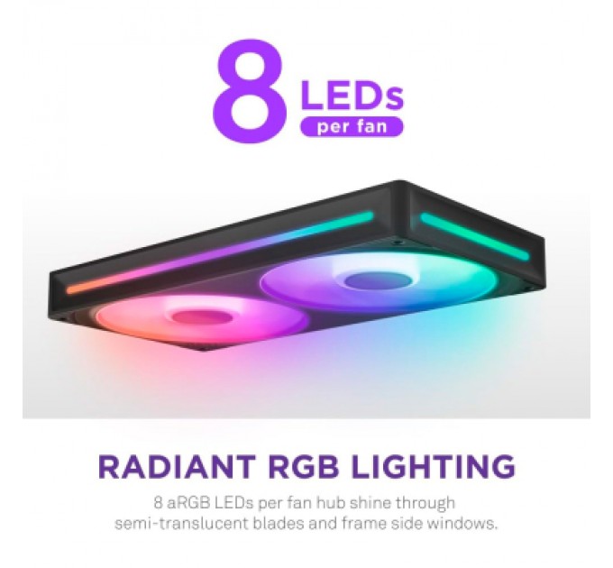 NZXT Кулер до корпусу NZXT F240 RGB Core Fan (Single Frame) - Black (RF-U24HF-B1)