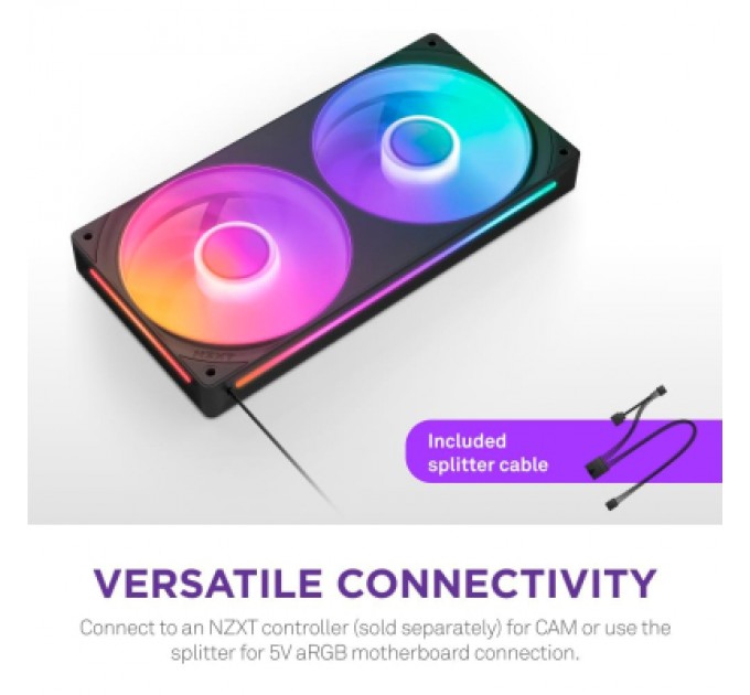 NZXT Кулер до корпусу NZXT F240 RGB Core Fan (Single Frame) - Black (RF-U24HF-B1)