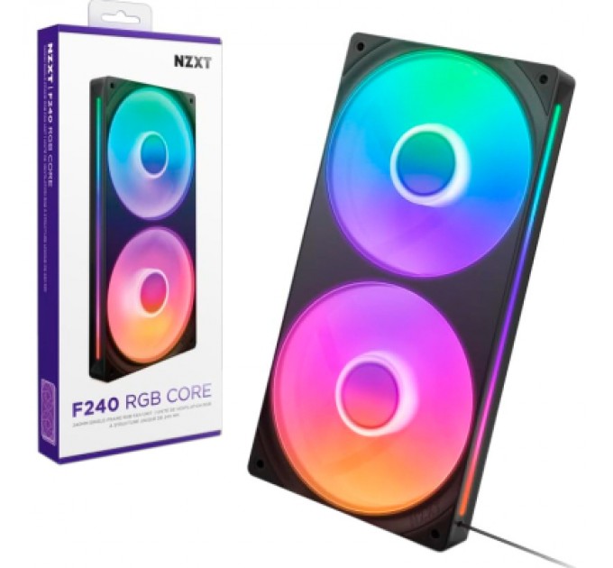 NZXT Кулер до корпусу NZXT F240 RGB Core Fan (Single Frame) - Black (RF-U24HF-B1)