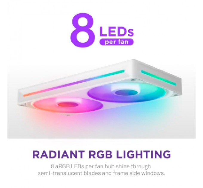 NZXT Кулер до корпусу NZXT F240 RGB Core Fan (Single Frame) - White (RF-U24HF-W1)