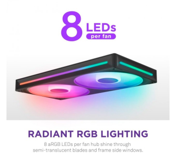 NZXT Кулер до корпусу NZXT F280 RGB Core Fan (Single Frame) - Black (RF-U28HF-B1)