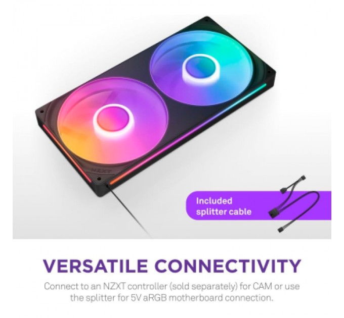 NZXT Кулер до корпусу NZXT F280 RGB Core Fan (Single Frame) - Black (RF-U28HF-B1)