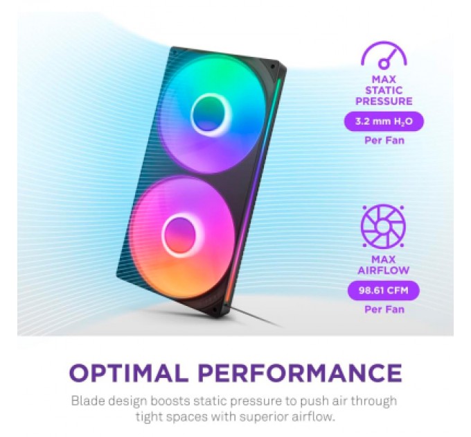 NZXT Кулер до корпусу NZXT F280 RGB Core Fan (Single Frame) - Black (RF-U28HF-B1)