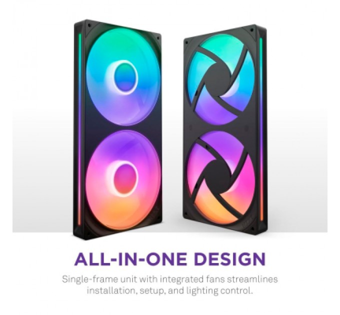 NZXT Кулер до корпусу NZXT F280 RGB Core Fan (Single Frame) - Black (RF-U28HF-B1)