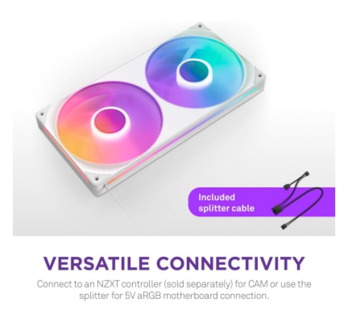 NZXT Кулер до корпусу NZXT F280 RGB Core Fan (Single Frame) - White (RF-U28HF-W1)