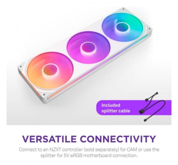 NZXT Кулер до корпусу NZXT F360 RGB Core Fan (Single Frame) - White (RF-U36HF-W1)