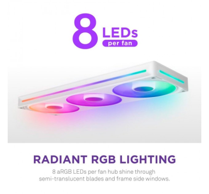 NZXT Кулер до корпусу NZXT F360 RGB Core Fan (Single Frame) - White (RF-U36HF-W1)