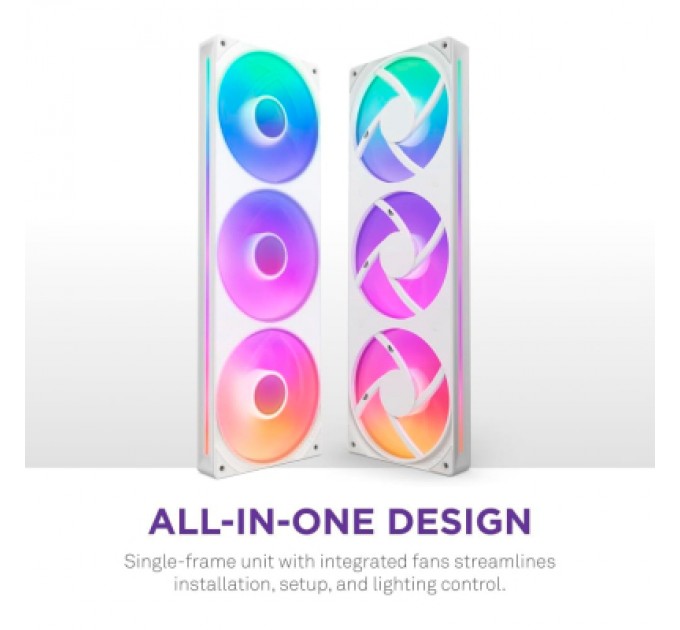 NZXT Кулер до корпусу NZXT F360 RGB Core Fan (Single Frame) - White (RF-U36HF-W1)