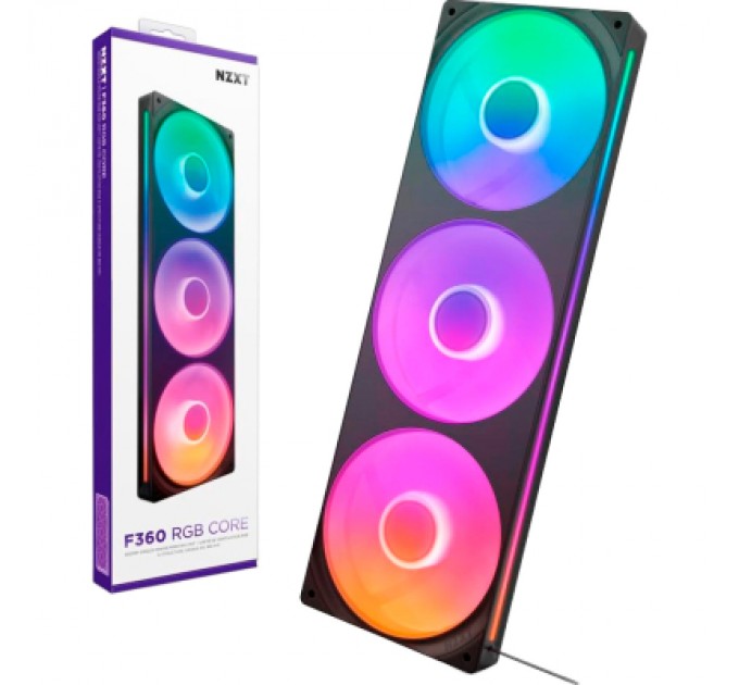 NZXT Кулер до корпусу NZXT F360 RGB Core Fan (Single Frame) - Black (RF-U36HF-B1)