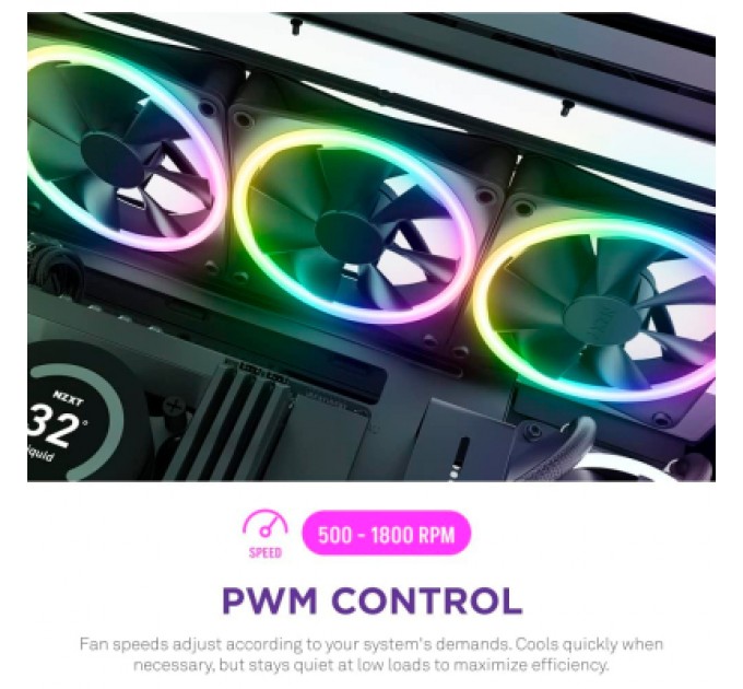 NZXT Кулер до корпусу NZXT F120RGB Duo - 120mm Dual- (RF-D12SF-B1)