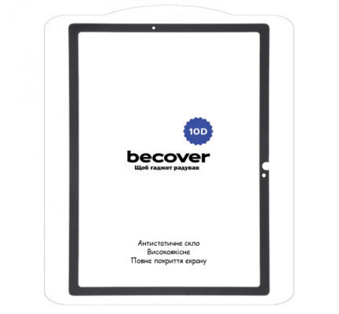 BeCover Скло захисне BeCover 10D Samsung Galaxy Tab S9 FE (SM-X510/SM-X516B) 10.9" Black (710584)