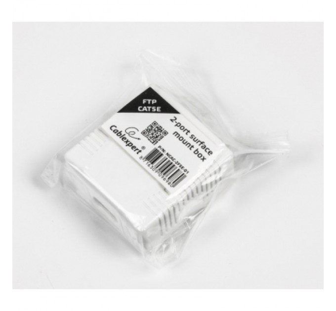 Cablexpert Комп'ютерна розетка Cablexpert RJ45x2 FTP, cat.5e (NCAC-2F5E-01)