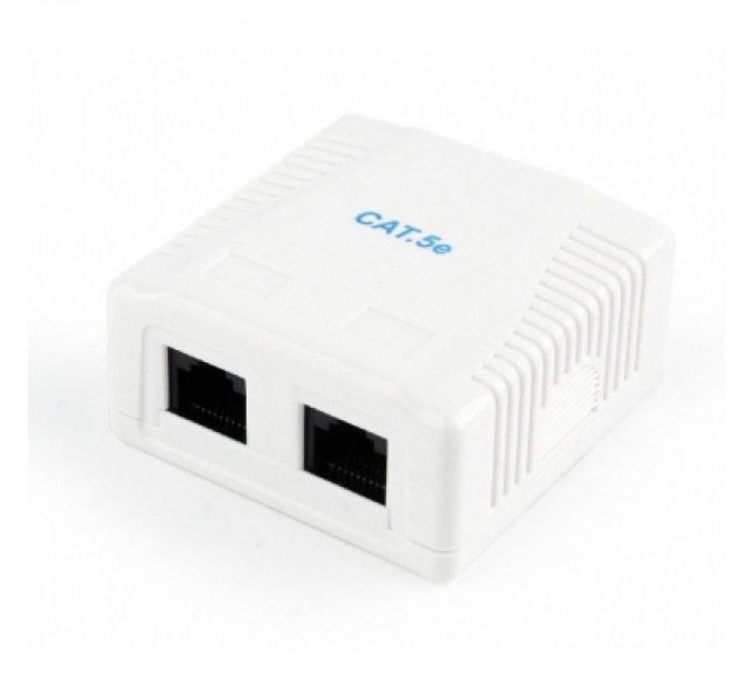 Cablexpert Комп'ютерна розетка Cablexpert RJ45x2 UTP, cat.5e (NCAC-2U5E-01)