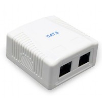 Комп'ютерна розетка Cablexpert RJ45x2 UTP, cat.6 (NCAC-2U6-01)