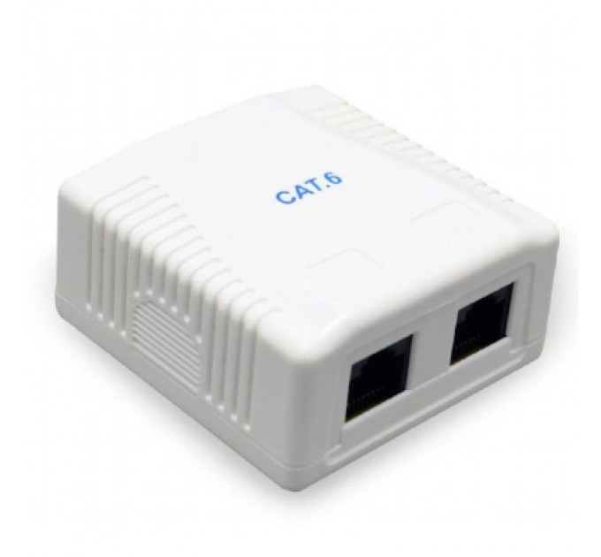 Cablexpert Комп'ютерна розетка Cablexpert RJ45x2 UTP, cat.6 (NCAC-2U6-01)