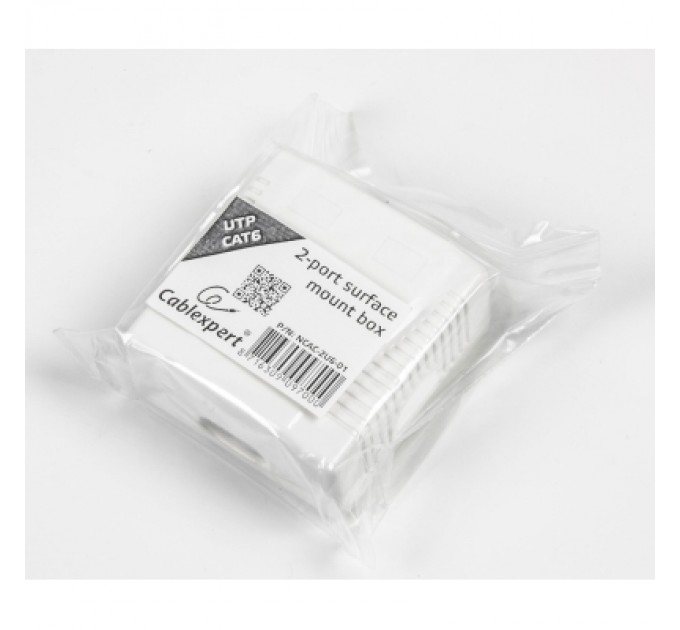 Cablexpert Комп'ютерна розетка Cablexpert RJ45x2 UTP, cat.6 (NCAC-2U6-01)