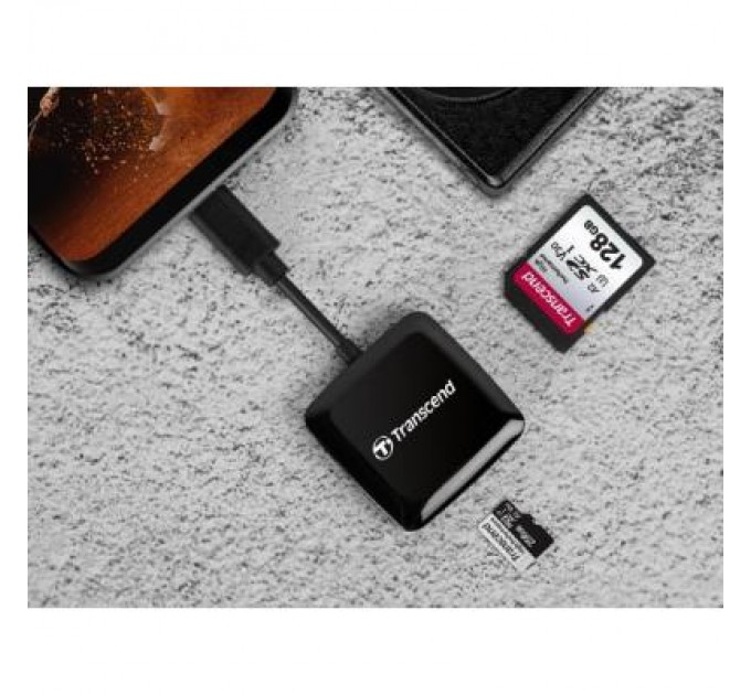 Transcend Зчитувач флеш-карт Transcend USB 3.2 Gen 1 Type-C SD/microSD Black (TS-RDC3)