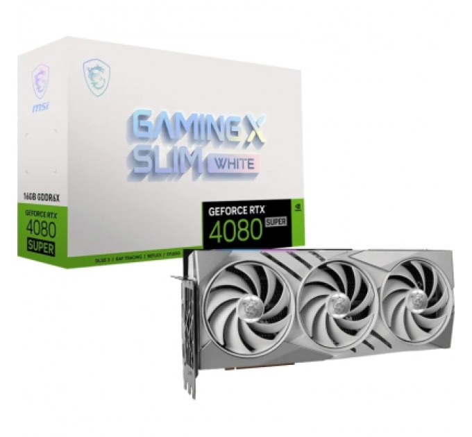 MSI Відеокарта MSI GeForce RTX4080 SUPER 16GB GAMING X SLIM WHITE (RTX 4080 SUPER 16G GAMING X SLIM WHITE)