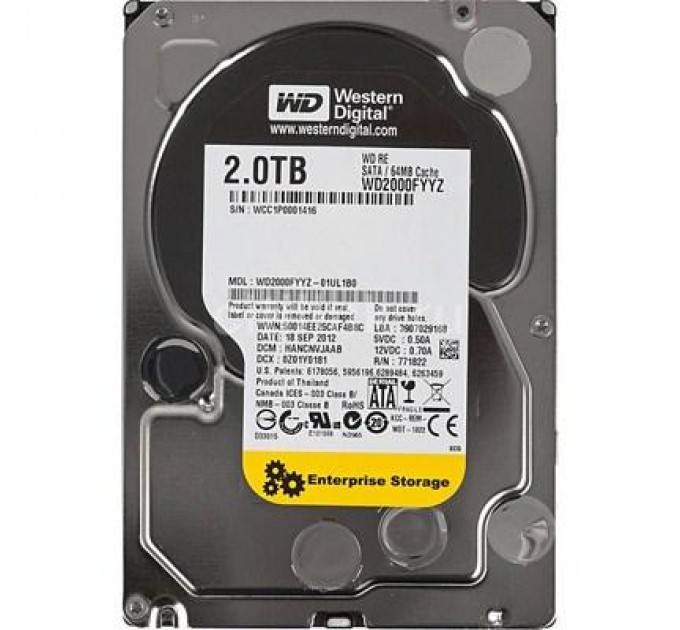 WD Жорсткий диск 3.5" 2TB WD (WD2000FYYZ)