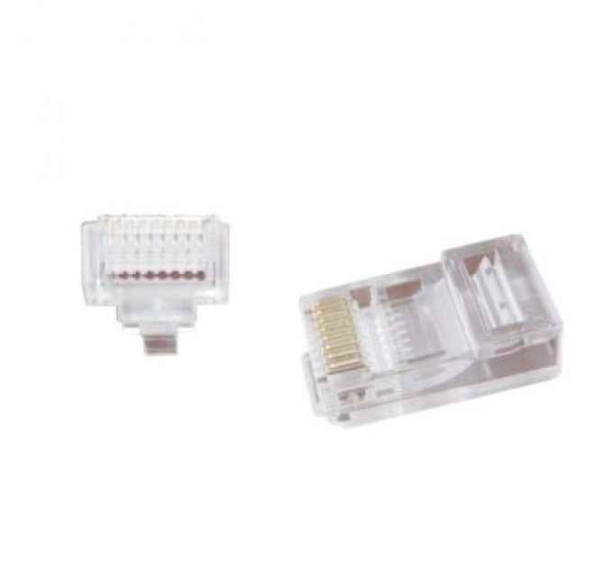 Cablexpert Конектор RJ45 cat.5e UTP 8P8C (наскрізні отв., позолоч. конт.) 100 шт Cablexpert (LC-PTU-01/100)