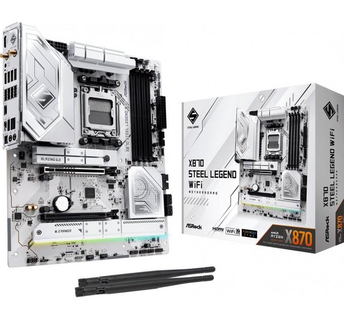 ASRock Материнская плата ASRock X870 Steel Legend WiFi Socket AM5