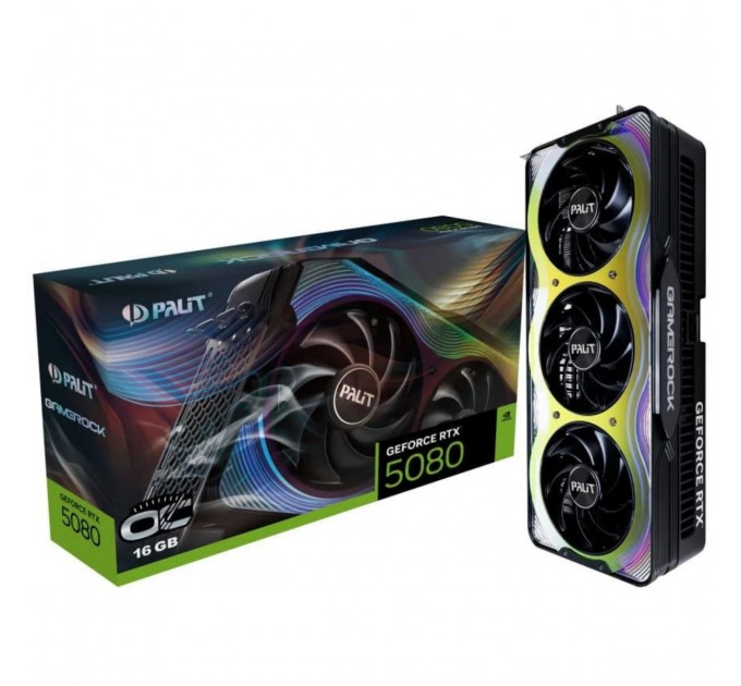 Palit Відеокарта GF RTX 5080 16GB GDDR7 GameRock OC Palit (NE75080T19T2-GB2030G)
