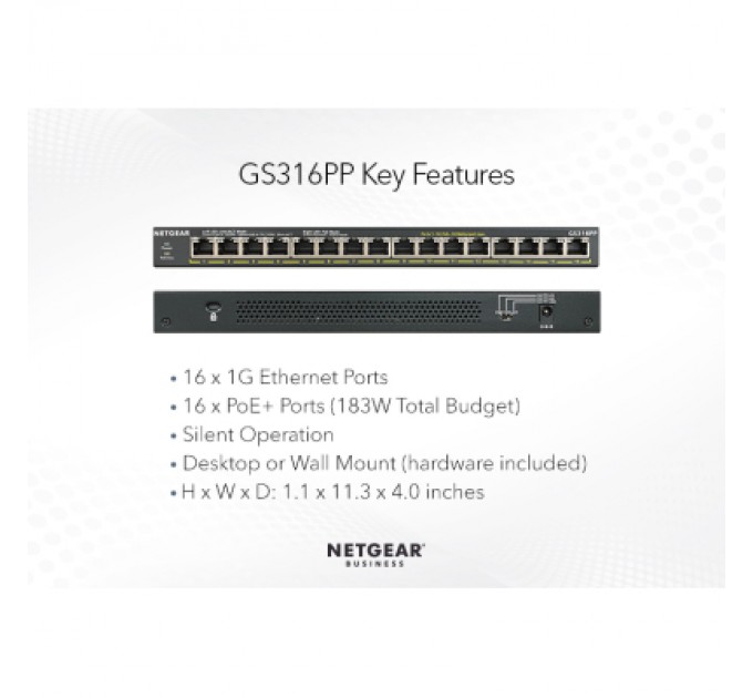 Netgear Комутатор мережевий Netgear GS316PP-100EUS