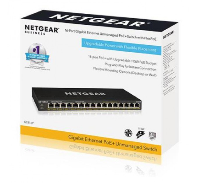 Netgear Комутатор мережевий Netgear GS316P-100EUS
