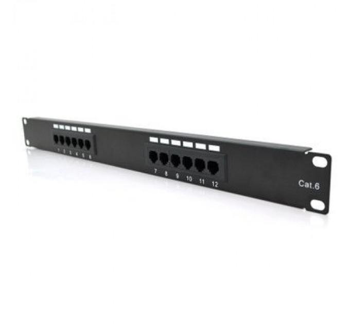 Pipo Патч-панель 19" 12хRJ-45 UTP 1U cat.6 Pipo (PP126191U)