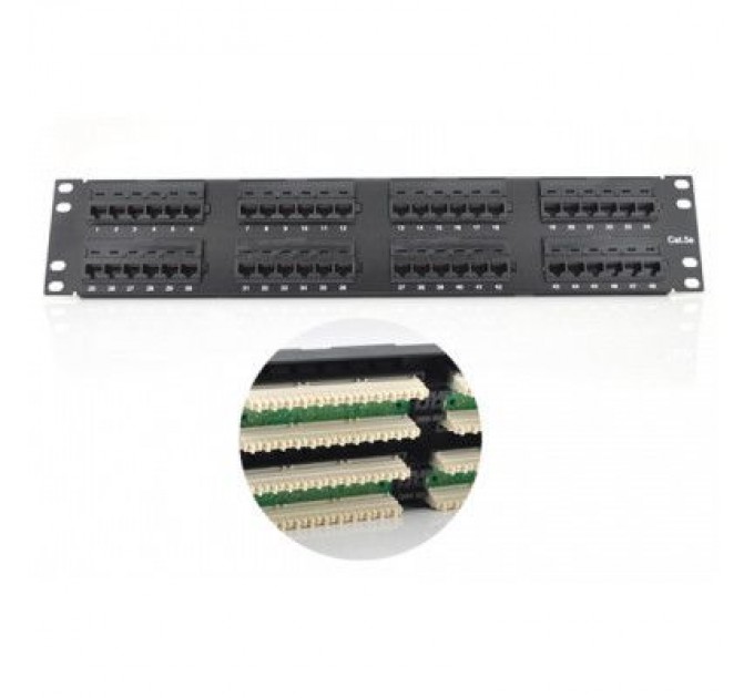 Voltronic Патч-панель 19" 48хRJ-45 UTP 2U cat.5e Voltronic (09650)