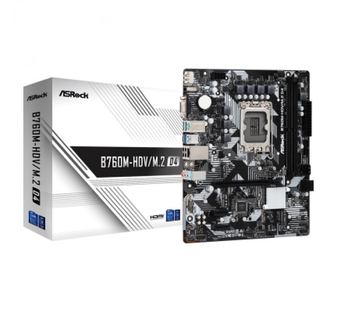 ASRock Материнська плата ASRock B760M-HDV/M.2 D4
