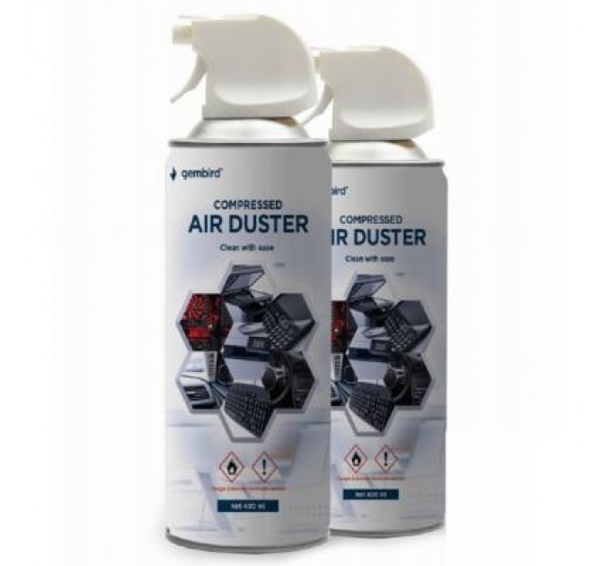 Gembird Стиснене повітря для чистки spray duster 400ml Gembird (CK-CAD-FL400-01)
