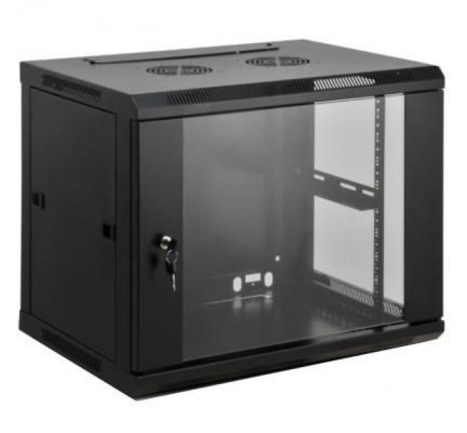 Kingda Шафа настінна Kingda 6U 19" 600x450 RAL9004 (KD-007-6406)