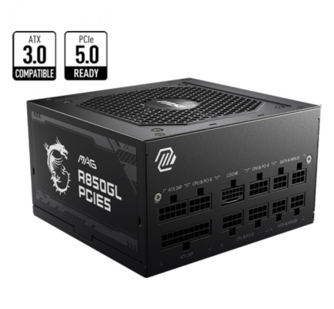MSI Блок живлення MSI 850W (MAG A850GL PCIE5)