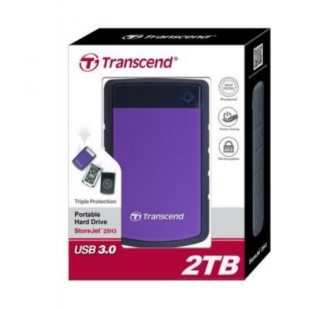 Transcend Зовнішній жорсткий диск 2.5" 2TB Transcend (TS2TSJ25H3P)