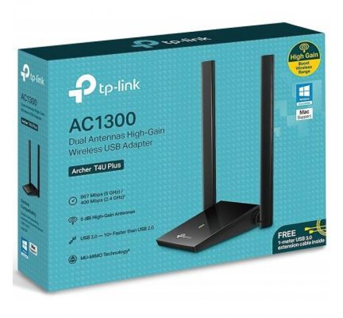 TP-Link Мережева карта Wi-Fi TP-Link Archer T4U plus (ARCHER-T4U-PLUS)