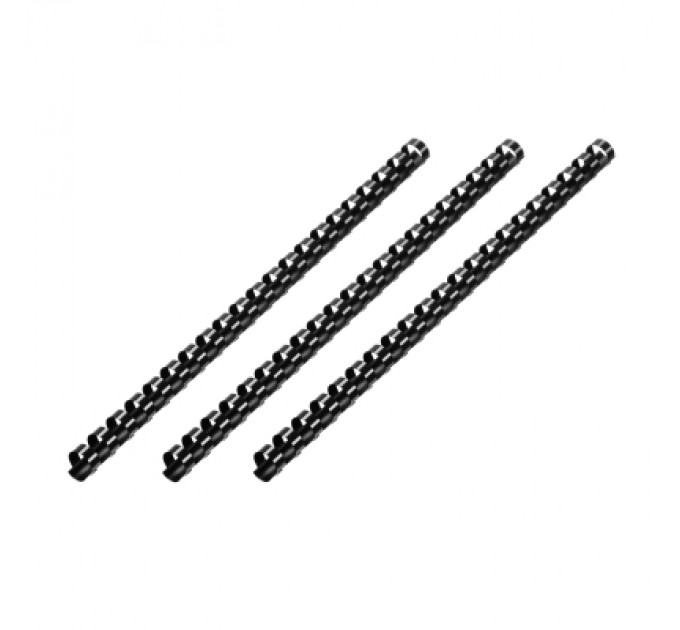 2E Пружина для палітурки 2E пл. 8мм (100 шт.) чорні (2E-PL08-100BL)