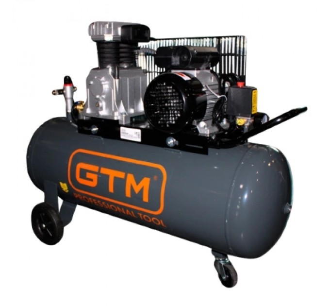 GTM Компресор GTM 100л, 400/300л/хв, 2,2кВт, 10бар, 220В, 2 циліндри (KCH2070B-100L)