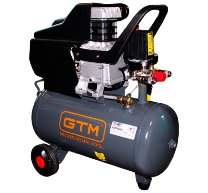 GTM Компресор GTM 24л, 220л/хв, 1,8кВт, 8бар, 220В (KABM2024)
