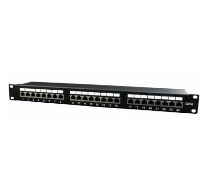 Cablexpert Патч-панель 19" 24xRJ-45 FTP cat.5е, 1U, тип 110 Cablexpert (NPP-C524-002)